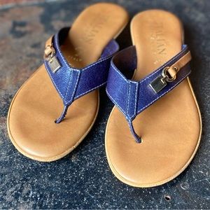 Italian Shoemakers flip-flop sandals w/ wedge heel